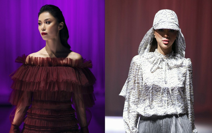 Siêu mẫu Khả Trang sải bước thần thái, cùng Hoa hậu Hoàn Vũ Riyo Mori 'quét sạch' sàn diễn Ảnh 2