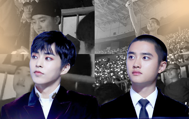 Fan 'rần rần' khi Xiumin và D.O. bất ngờ xuất hiện tại concert encore của EXO tại Hàn Ảnh 2