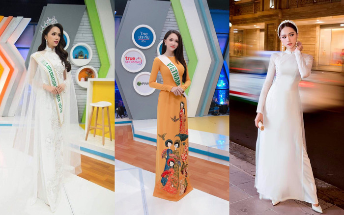 6 lần Hương Giang gây sốt khi diện áo dài, khủng nhất là lần xuất hiện trên sóng truyền hình quốc tế Ảnh 2