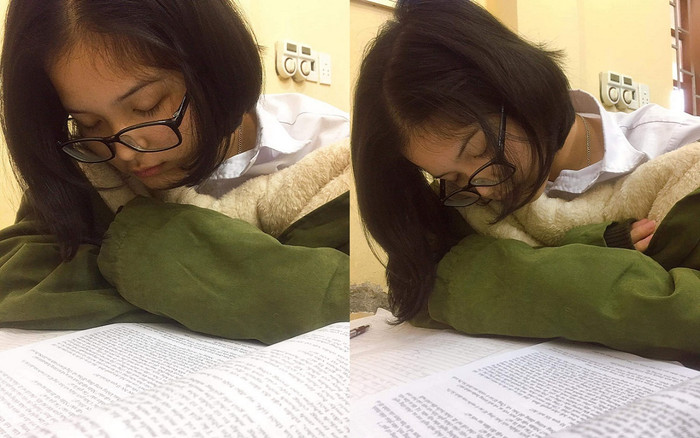 Nữ sinh Hải Dương bất ngờ nổi tiếng sau loạt ảnh bị bạn cùng bàn chụp lén khoảnh khắc ngủ gật Ảnh 2