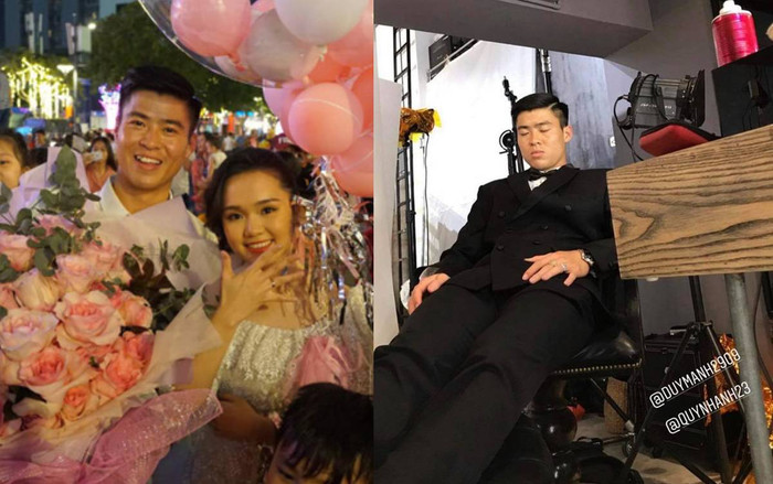 Khoảnh khắc 'chú rể' Duy Mạnh ngủ gật khi đi chụp hình cưới khiến dân mạng thích thú vì quá đáng yêu Ảnh 2