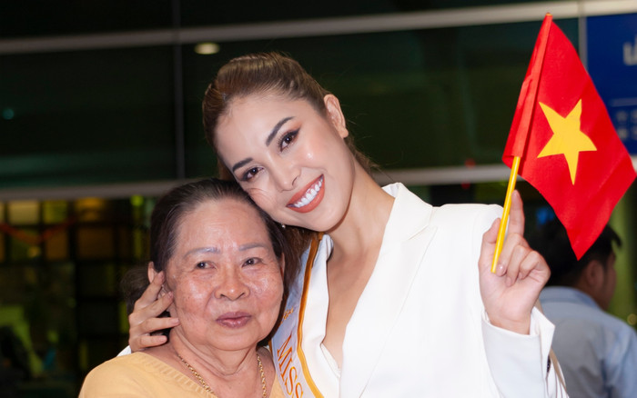 Bà ngoại, mẹ lên Sài Gòn tiễn Keva Nguyễn (Mỹ Duyên) lên đường thi Miss Global Ảnh 2