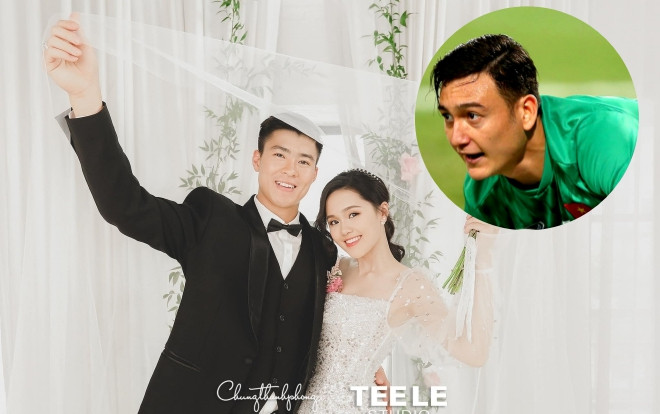 Văn Lâm liên tục bị fan giục cưới khi chúc mừng Duy Mạnh lấy vợ Ảnh 2