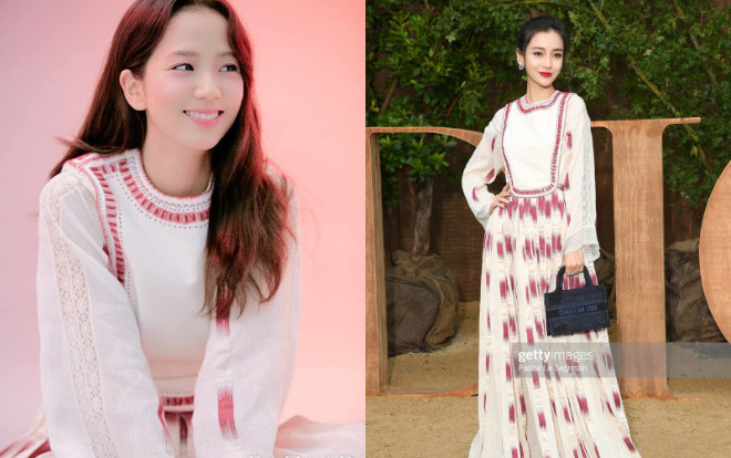 Visual Jisoo Black Pink  'đụng váy'  với nữ hoàng thảm đỏ Angelababy có phần lép vế nhè nhẹ Ảnh 2