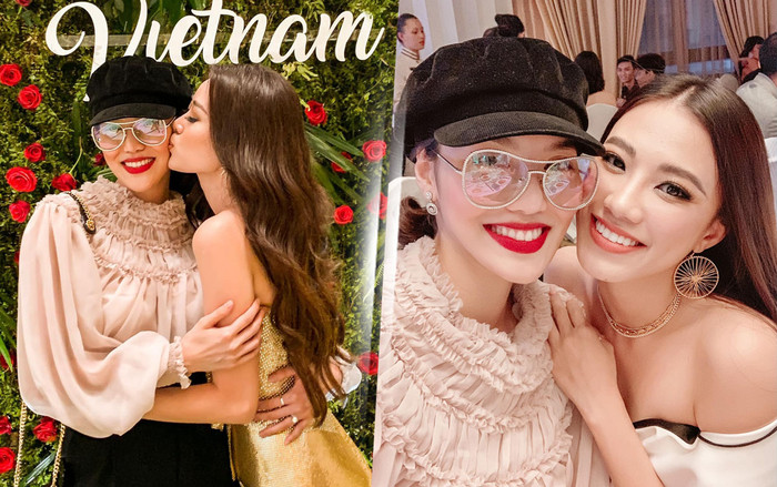 Lan Khuê đẹp rạng rỡ ôm chầm Kim Duyên, để Khánh Vân hôn má: '2 cô em mình rất yêu quý' Ảnh 2