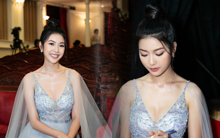 Thúy Vân hóa nàng tiên bay bổng, khéo léo khoe thềm ngực căng đầy khi làm MC Ảnh 2