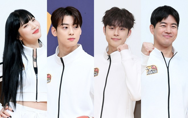 Mỹ nam Cha Eun Woo - Yoo Seon Ho (Produce 101) vây quanh Joy (Red Velvet) tại họp báo bóng rổ Ảnh 2
