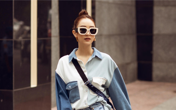 Xuống phố dạo chơi, Á hậu Hà Thu diện toàn đồ hiệu không chỉ cá tính mà còn quyến rũ 'chết người' Ảnh 2