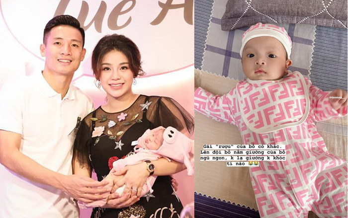 Mới 2 tháng tuổi, con gái Bùi Tiến Dũng đã khiến dân tình trầm trồ khi được bộ mẹ diện 'cây' đồ hiệu đắt đỏ Ảnh 2