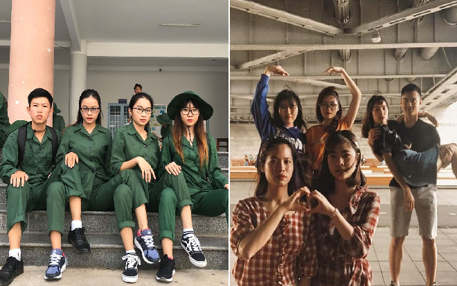 'Trend' chụp ảnh mới siêu 'chất' của học trò: ‘Đùi gác đùi’, ‘tay kề tay’ và muôn kiểu hài hước khiến CĐM thích thú Ảnh 2