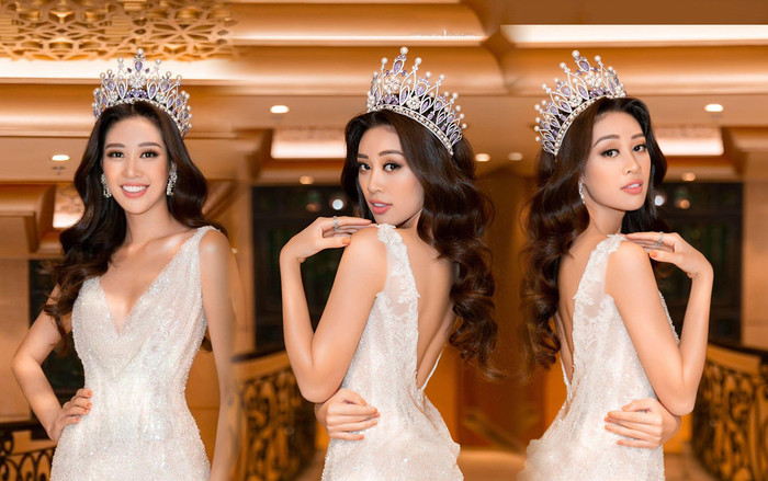 Tiết lộ gây 'choáng' về chiếc váy xẻ sâu gợi cảm tột độ của hoa hậu Khánh Vân Ảnh 2