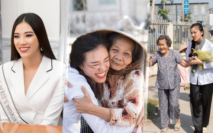 Á hậu Kim Duyên cười tít mắt trao quà từ thiện, rạng rỡ giới thiệu nét đẹp quê hương Cần Thơ Ảnh 2