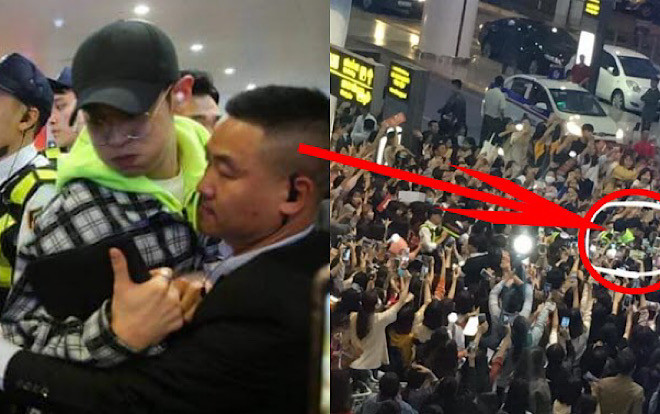 Chanyeol - Sehun (EXO) tại sân bay Việt Nam: Bị lộ hộ chiếu, fan cuồng xô đẩy sờ mó Ảnh 2