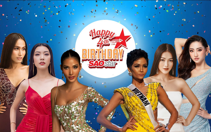 H'Hen Niê - Hoàng Thùy - Thúy Vân - Phương Khánh - Lương Thùy Linh chúc mừng sinh nhật SAOStar 4 tuổi Ảnh 2