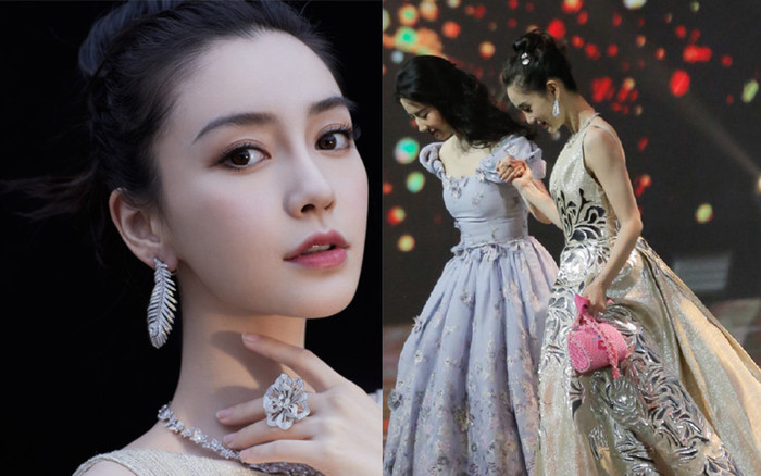 Angelababy lịch thiệp, ghi điểm trong mắt công chúng khi đỡ tay đàn chị Lưu Diệc Phi bước xuống sân khấu Ảnh 2