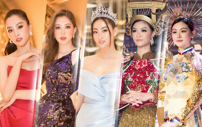 Tiểu Vy - Phương Nga - Lương Thùy Linh tái ngộ, Kiều Loan - Tường San diện lại trang phục dân tộc 'đỉnh' Ảnh 2