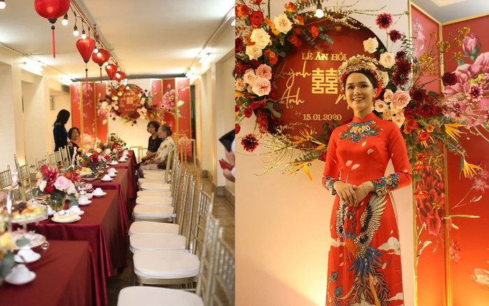 Cô dâu Quỳnh Anh xuất hiện rạng rỡ trong lễ ăn hỏi, dân mạng 'trầm trồ' vì khung cảnh quá sang trọng Ảnh 2