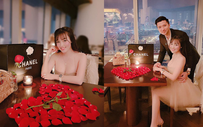 Kỷ niệm 1 năm yêu nhau, ông xã Âu Hà My 'chơi lớn' tổ chức tiệc lãng mạn cùng quà 'khủng' tặng vợ Ảnh 2