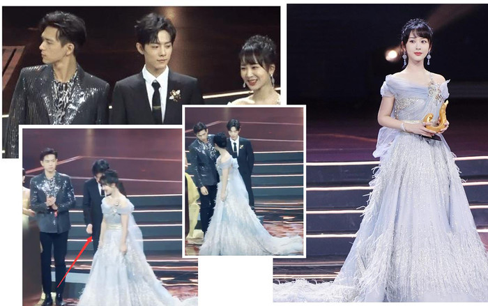 Lý Hiện và Tiêu Chiến bị chỉ trích khi không nâng váy giúp Dương Tử xuống sân khấu Ảnh 2