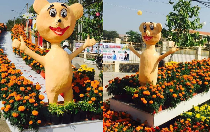Linh vật chuột vàng có tạo hình kỳ lạ ở Tiền Giang, dân mạng hài hước: 'Chú chuột đã bị dính lời nguyền' Ảnh 2