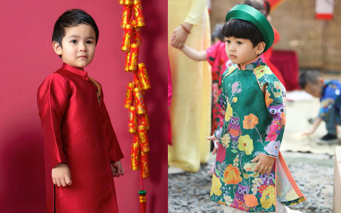 Loạt nhóc tỳ nhà sao Việt diện áo dài cực 'chất' trước thềm năm mới Ảnh 2