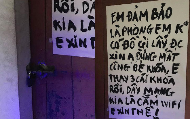 Về quê ăn Tết, nam sinh khóa cửa cẩn thận kèm theo lời nhắn gửi hài hước đến các tên trộm Ảnh 2