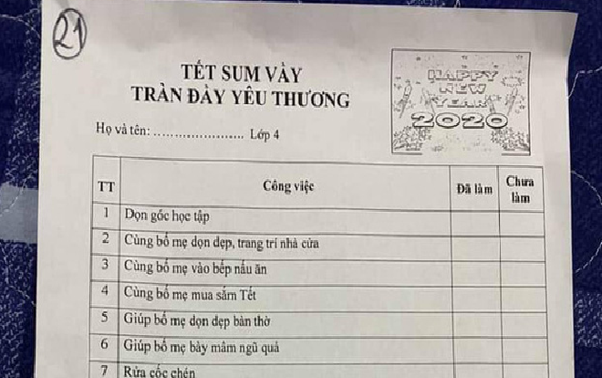 Đọc xong 20 bài tập về nhà dịp Tết, nhiều phụ huynh chỉ muốn ‘khóc thét’ vì sung sướng Ảnh 2