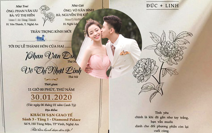 Lộ ảnh thiệp cưới Phan Văn Đức, thông điệp bên trong mới là điều đặc biệt Ảnh 2