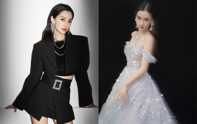 Angelababy mở màn ngày xuân với trang phục 'tổng tài' và 'công chúa tuyết' đẹp ngất ngây Ảnh 2