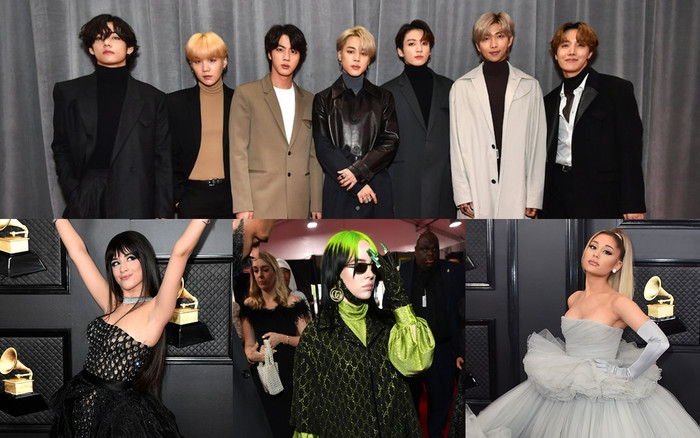 Billie Eilish, Ariana Grande hội ngộ cùng BTS trên siêu thảm đỏ Grammys 2020 Ảnh 2