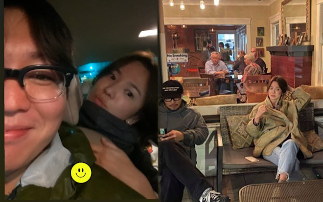 Ăn Tết ở Mỹ, Song Hye Kyo khoe sắc bên 3 'bạn nam' thân thiết Ảnh 2