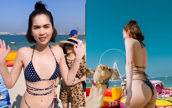 Chi Pu chả kém cạnh Ngọc Trinh khoe dáng nóng bỏng trong bikini 'nhỏ xíu' Ảnh 2