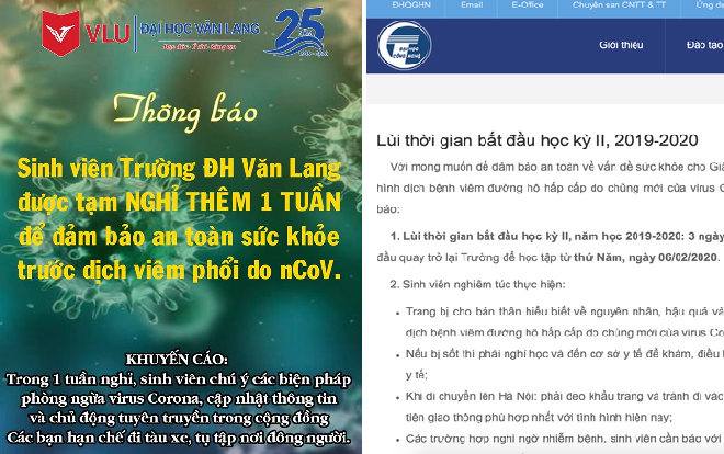 Sau ĐH Bách Khoa Hà Nội, các trường đại học khác lần lượt thông báo cho sinh viên nghỉ học do lo ngại virus Corona Ảnh 2