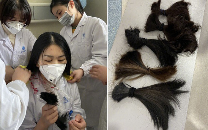 31 y tá tình nguyện cắt tóc để tiện chăm sóc bệnh nhân tại Vũ Hán Ảnh 2