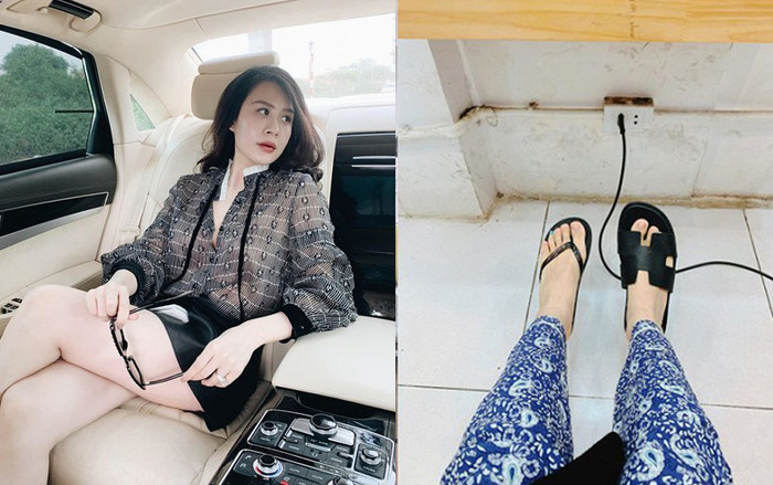 Vợ MC Thành Trung mang dép 'chiếc này chiếc nọ' ra đường, tự nhận mình 'ngáo' hậu sinh con Ảnh 2