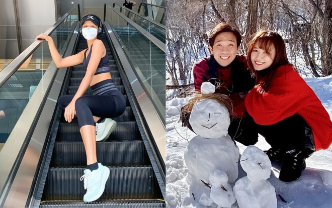 H'Hen Niê quyết tâm đeo khẩu trang đi tập đánh bay 'bé mỡ', Trấn Thành-Hari Won tình cảm tại Hàn Quốc Ảnh 2