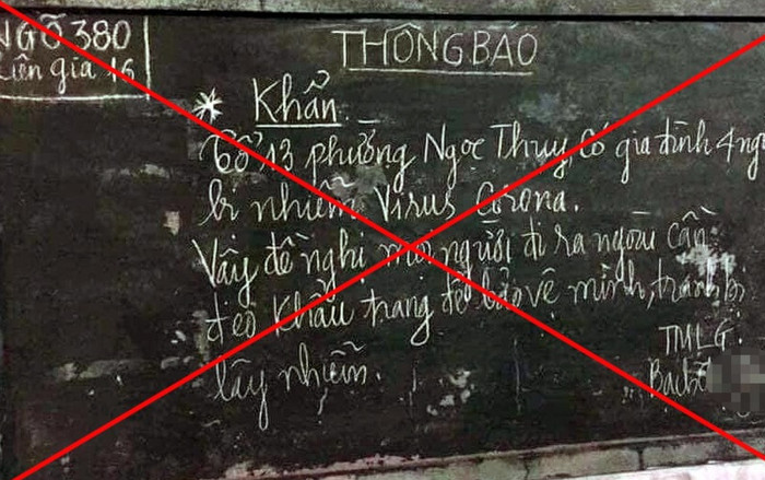 Người phụ nữ tung tin 4 người trong gia đình bị nhiễm virus corona ở Hà Nội Ảnh 2