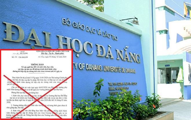 Xuất hiện văn bản giả mạo ĐH Đà Nẵng cho sinh viên nghỉ thêm 1 tuần ngừa virus Corona Ảnh 2