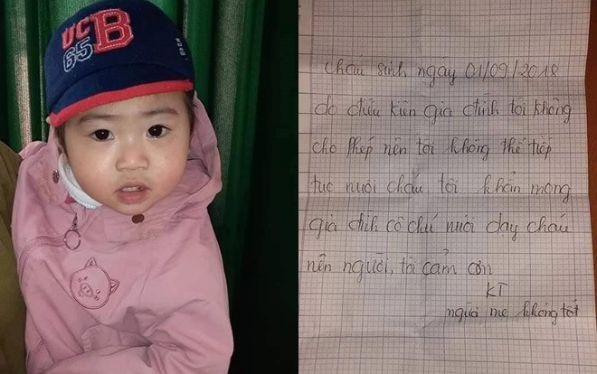 Bé gái hơn 1 tuổi bị bỏ rơi lúc rạng sáng ở sân nhà dân kèm lá thư ký tên ‘người mẹ không tốt’ Ảnh 2