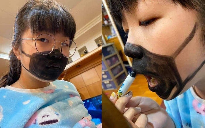 Giữa 'bão giá' khẩu trang y tế, cô bé nảy ra sáng kiến tự chế nhưng khi hé miệng khiến CĐM cười ngất Ảnh 2