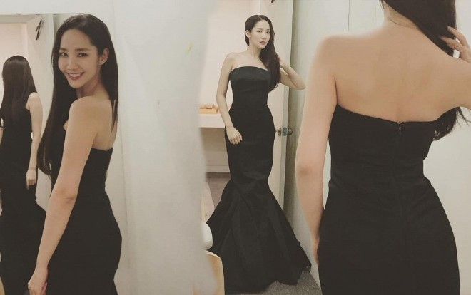Thư ký Kim thả thính fans, mặc váy đen khoe trọn xương vai gợi cảm khiến bao người ngây ngất Ảnh 2