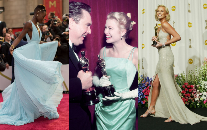 Anne Hathaway, Charlize Theron, Nicole Kidman, Angelina Jolie…mặc gì trong lần đầu tiên nhận giải Oscar? Ảnh 2