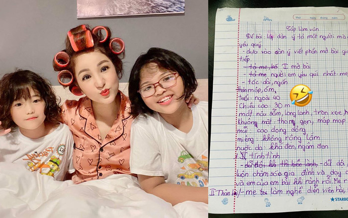 'Cười ngất' với bài văn miêu tả mẹ cao 30m của con gái danh hài Thúy Nga Ảnh 2