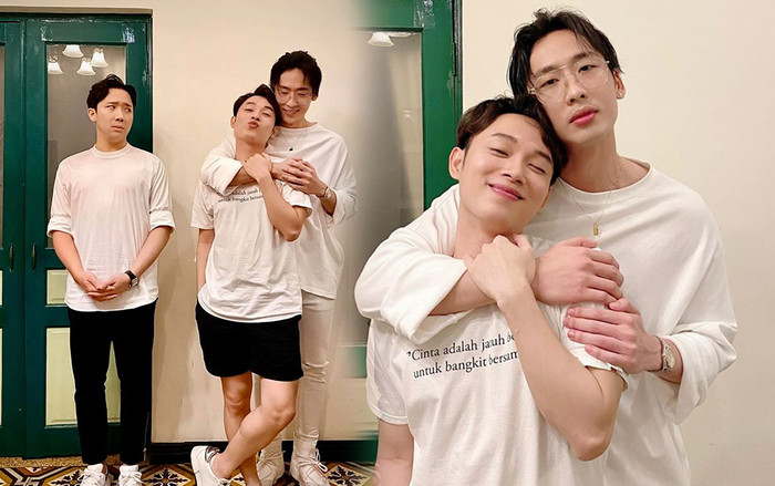 Tuấn Trần ôm ấp Trúc Nhân, Trấn Thành lên tiếng: 'Hôn đi, tao không cản đâu' Ảnh 2