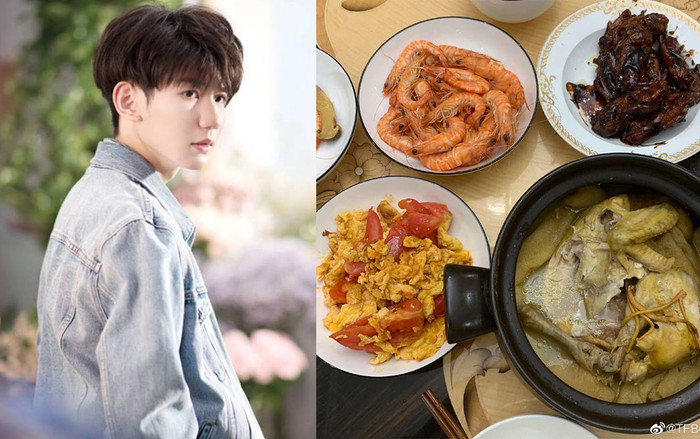 Vương Nguyên tự dùng nguyên liệu lẩu để nấu mì vì nhớ hương vị quê nhà Trùng Khánh Ảnh 2