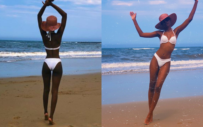 Mặc bikini trắng, Miss Universe 2019 như ngọc đen đẹp sững sờ, fan choáng váng với body Ảnh 2