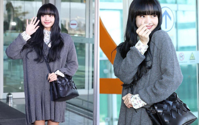 Lisa Black Pink xách túi Prada xinh đẹp trong style 'xuề xòa' lên đường sang Ý Ảnh 2