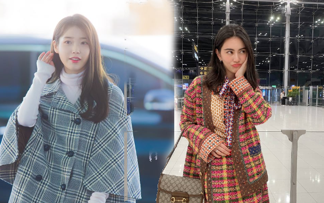 IU, ma nữ Thái Mai Davika sành điệu, dát đầy đồ hiệu tại sân bay lên đường sang Milan tham dự show Gucci Ảnh 2