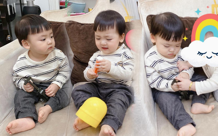 Tụ họp cùng 'hội Hoa hậu bỉm sữa' của mẹ, con trai Á hậu Tú Anh 'chiếm sóng' mọi khung hình với biểu cảm 'khó ở' vô cùng đáng yêu Ảnh 2