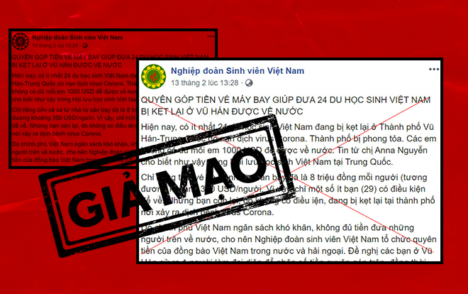 Bộ GD-ĐT lên tiếng về thông tin giả mạo kêu gọi quyên góp tiền để đưa 24 du học sinh Việt mắc kẹt ở Vũ Hán về nước Ảnh 2